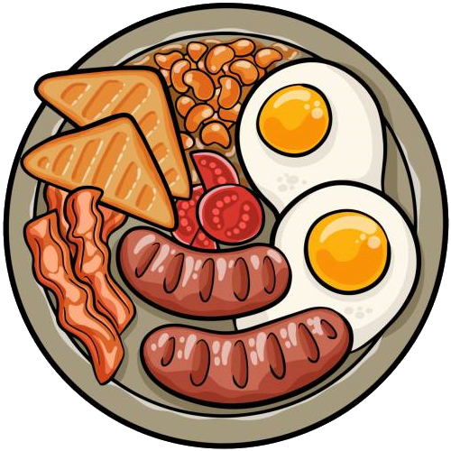 Cartoon Fried Breakfast